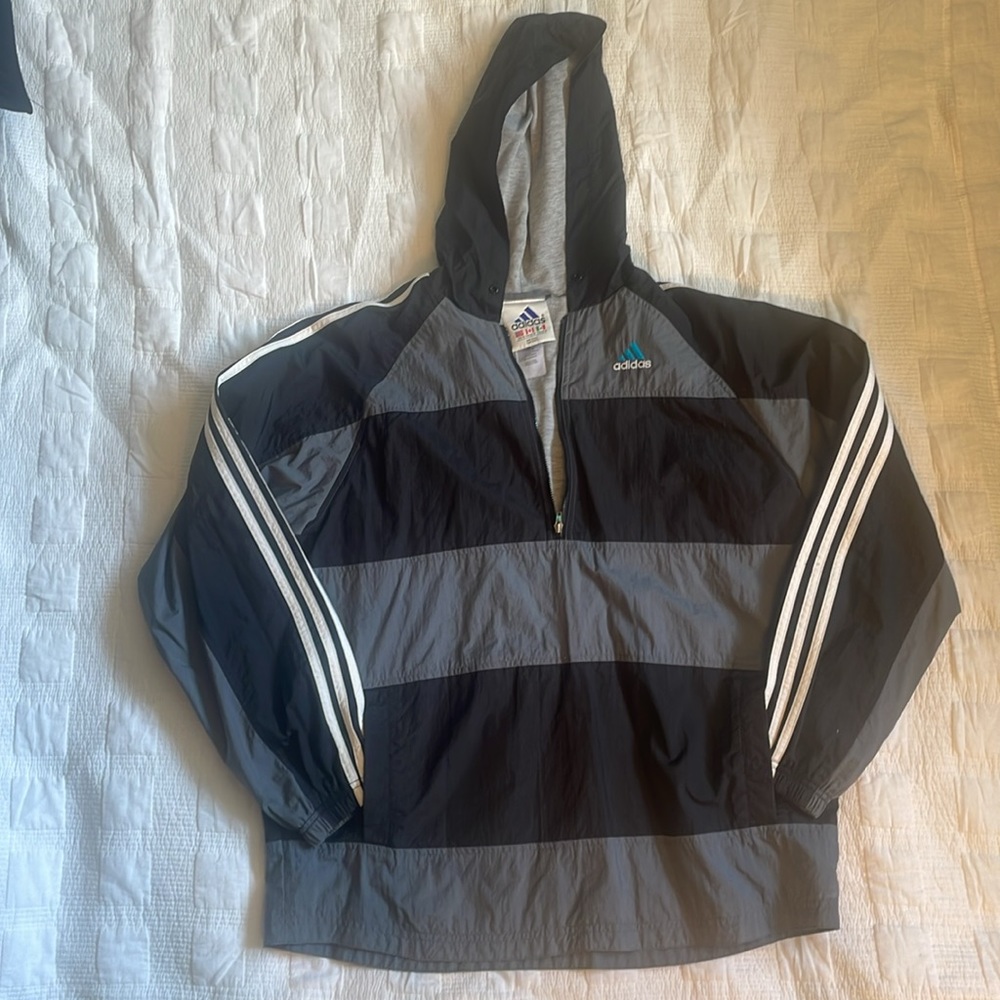 Vintage 1990s ADDIDAS Hooded Windbreaker M